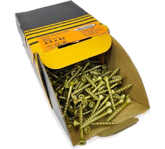 Саморезы Eurotec Deck Srew 1000 4.5x42 TX20, потайной, 250 шт. 945202
