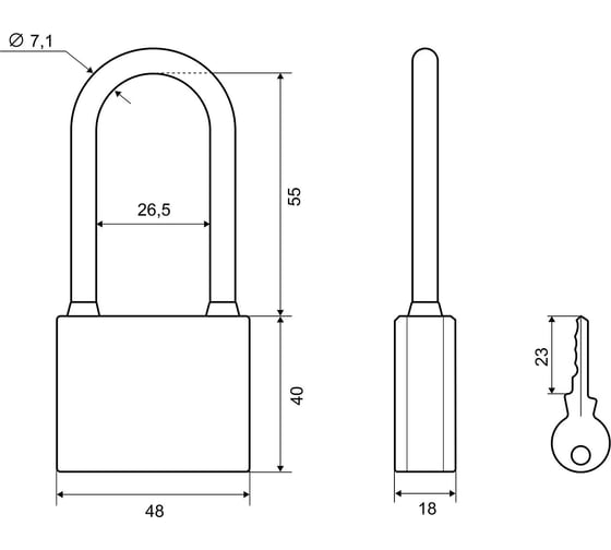 Навесной замок Palladium 303F-50L 00009270