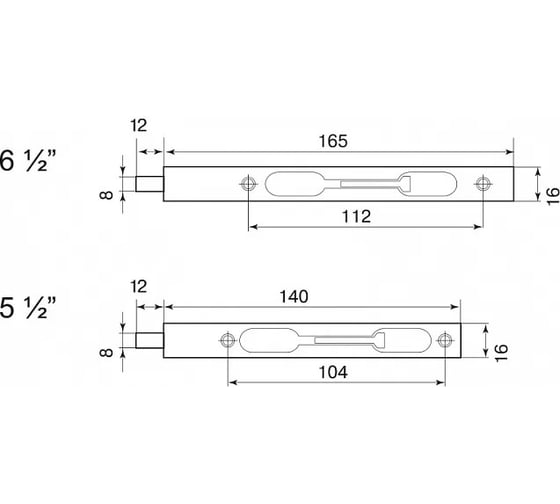 Ригель Palladium 6-1/2" PN перламутровый никель 00003609