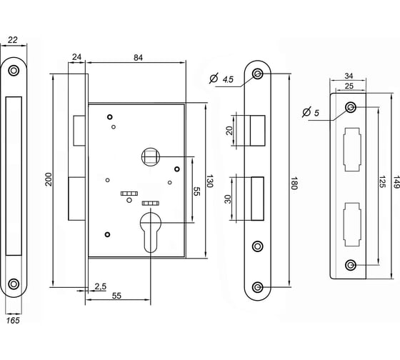 Корпус замка Palladium 4301 GP СТ-00000729