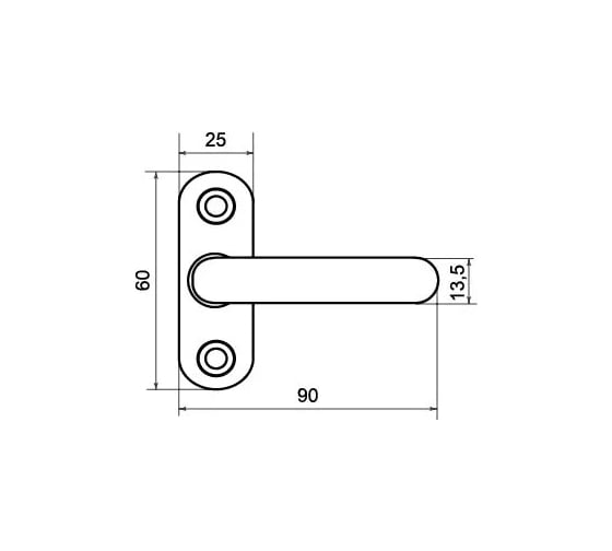Оконная ручка Palladium Natali WW 00008261