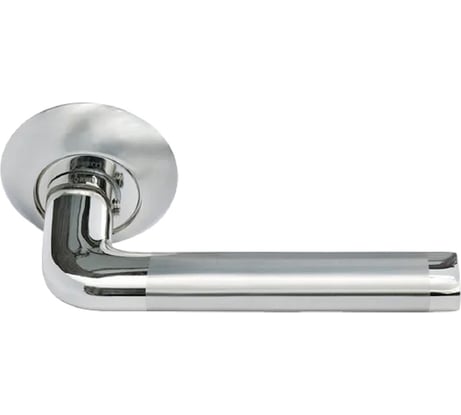 Дверная ручка MORELLI DIY MH-03 SN/CP Колонна, белый никель/хром 9010537