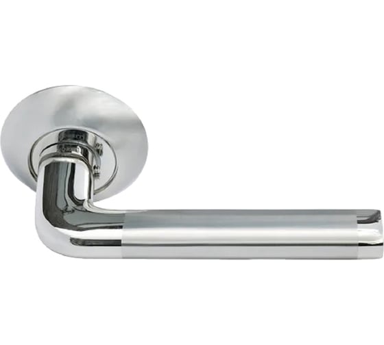 Дверная ручка MORELLI DIY MH-03 SN/CP Колонна, белый никель/хром 9010537