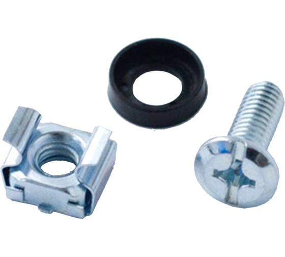 Комплект крепежа винт TWIST М6x16, гайка, шайба, 50 шт. SF-M6-16-TWCS/50
