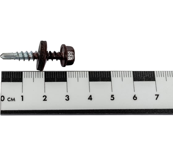 Кровельный саморез Госкреп 4,8x28 RAL 8017, коричневый шоколад, 60 шт., пл. конт. 280 мл 2-0017340
