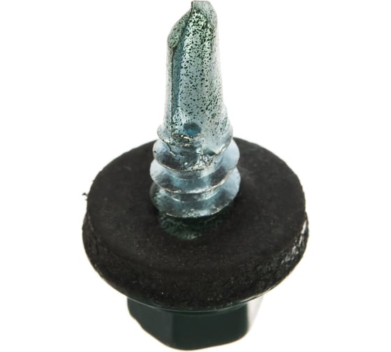 Кровельный саморез Госкреп 5,5x19 RAL 6005, зеленый мох, 60 шт., пл. конт. 280 мл 2-0018261 1