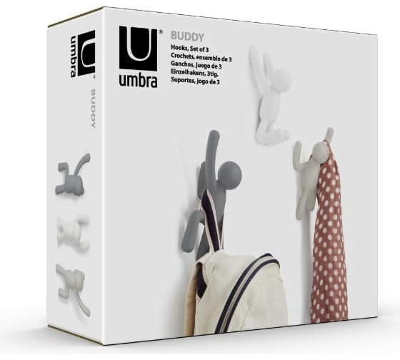 Набор крючков Umbra Buddy серый, 3 шт. 318165-023
