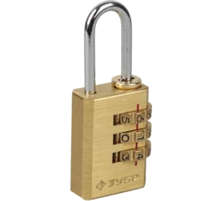 Навесной кодовый замок мини 3 диска ЗУБР ЭКСПЕРТ 37118-1_z01