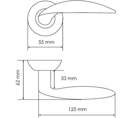 Дверная ручка MORELLI DIY MH-07 SN Портал, цвет - белый никель 9010586