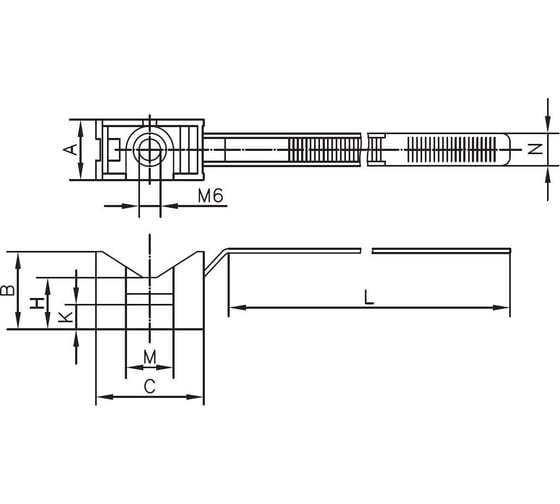 Держатель с хомутиком DKC, d25 - 63мм 100шт. 51263DIY
