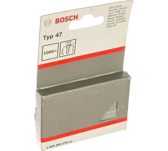 Гвозди для заклепочников 1000 шт. (1,8х1,27х23 мм; Т47) Bosch 1609200378