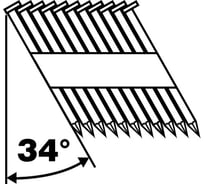 Гвозди 3000 шт. для пневматического гвоздезабивателя GSN 90-34 DK (2,8х50 мм; SN34DK 50RG) Bosch 2608200019