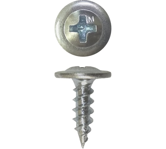 Саморез с прессшайбой Daxmer пш 4,2x13 цинк, 15 кг, усиленный, острый 381583