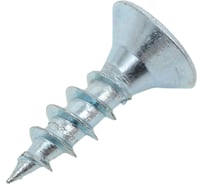 Универсальный саморез КВАДРА 4.5x16, белый, потайная голова, цинк, 20 шт. 453016020812