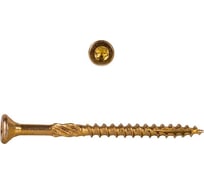 Саморезы по дереву КРЕП-КОМП потайные, Torx, 3,5х60 мм, 200 шт., желтые сдт3560