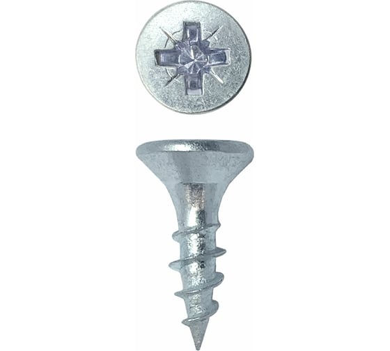 Саморез Rizzel универсальный Pz 3,0x12 белый цинк 55000 шт 00000430807