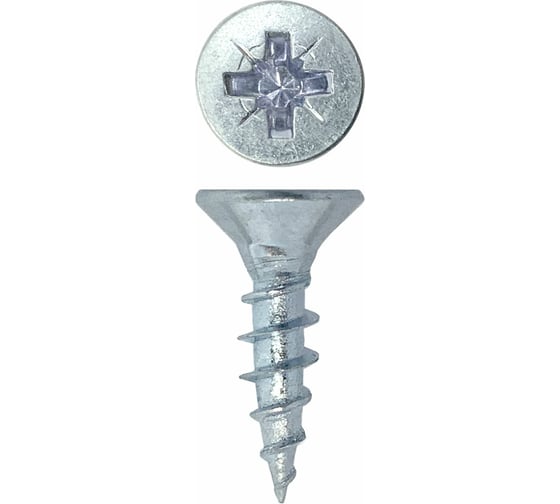 Саморез Rizzel универсальный Pz 4,5x16 белый цинк 12000 шт 00000433497 1