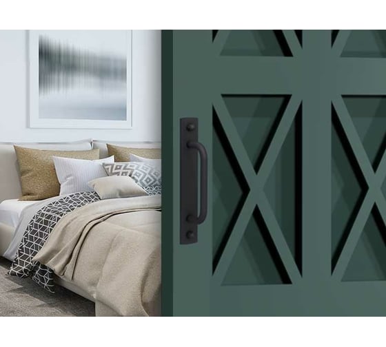 Металлическая ручка для дверей Valcomp Roc Design 1297, 40х265 мм, черная матовая 337-766
