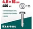 Нержавеющие саморезы KRAFTOOL DS-P с полукруглой головкой, 16x4.8 мм, 400 шт. 300931-48-016 2
