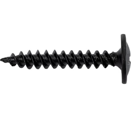 Саморез с прессшайбой КРЕП-КОМП острый, чёрный, фосфат, 4,2х25, 800 шт. пшоч25ф