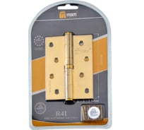 Съемные петли MSM 100x75x2,5 мм, правая, матовая латунь, 2 шт. 100mm R4I blister SB