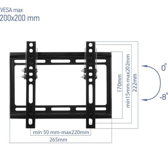 Наклонный кронштейн Godigital dr mounts черный 23"-42" KL 2020T