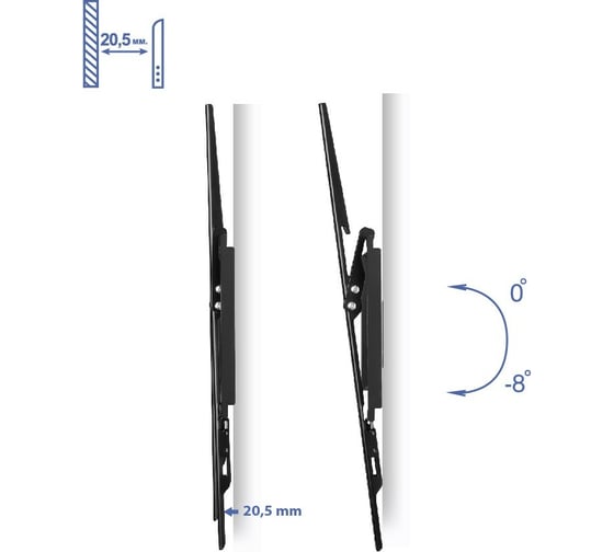 Наклонный кронштейн Godigital dr mounts черный 32"-55" KL 4040T