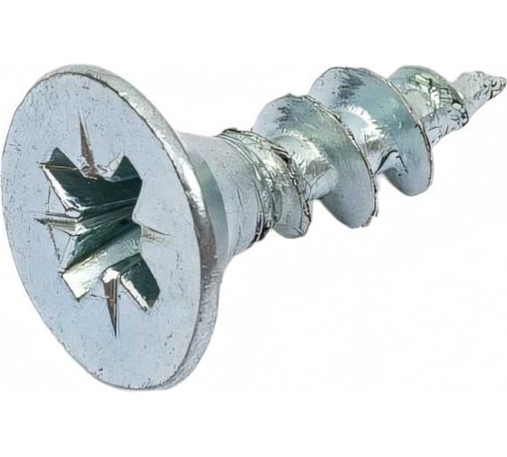 Саморез КРЕП-КОМП белый цинк, POZY, 5x16, 100 шт. бд516мф