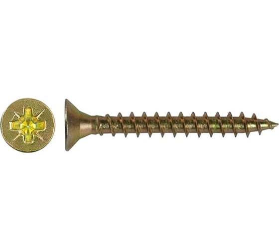 Саморез КРЕП-КОМП желтый цинк, POZY, 3,5x12, 300 шт. жд3512мф 1