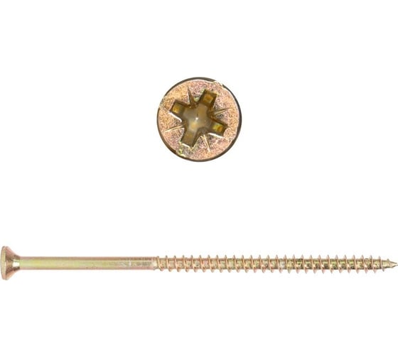 Саморез КРЕП-КОМП желтый цинк, POZY, 5x100, 10 шт. жд5100мф 1