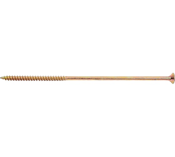 Саморез КРЕП-КОМП желтый цинк, POZY, 6x180, 5 шт. жд6180мф