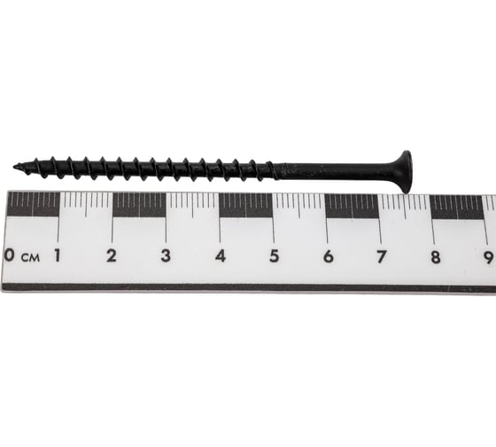Усиленный саморез по дереву КРЕП-КОМП черный, 4,2x76 KENNER, 1 кг чд76тф