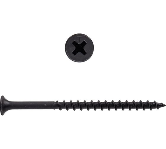 Усиленный саморез по дереву КРЕП-КОМП черный, 4,8x95, 10 кг чд95т 1