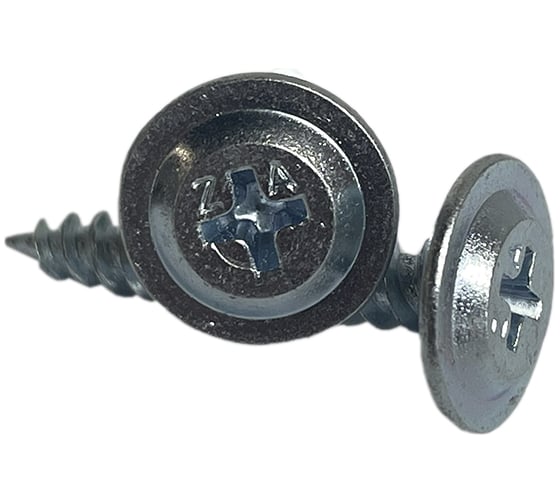 Саморез ZAMETAL 4,2x14 с прессшайбой, острый, цинк, уп. 1000 шт. ZA102712 1