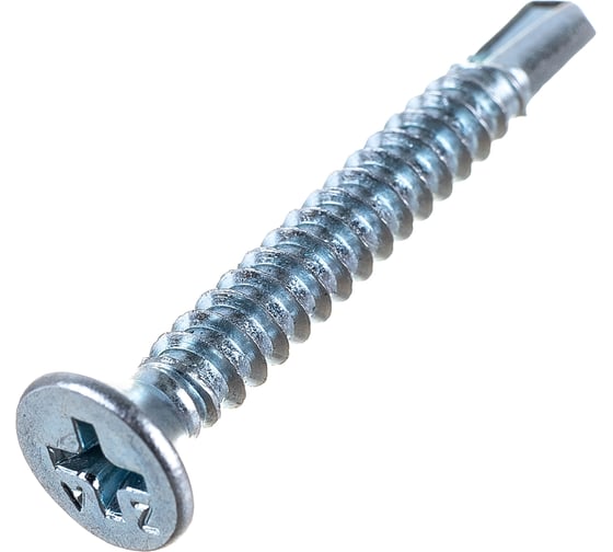 Саморез ZAMETAL 4,8x38 со сверлом и потайной головкой, DIN 7504Р, цинк, уп. 500 шт. ZA102675