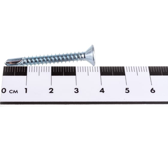 Саморез ZAMETAL 4,8x38 со сверлом и потайной головкой, DIN 7504Р, цинк, уп. 500 шт. ZA102675