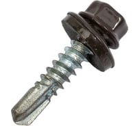 Кровельный саморез КРЕП-КОМП 5,5x25 RAL8019, серо-коричневый К, 250 шт., насадка 8/9 ск55258019кф-У