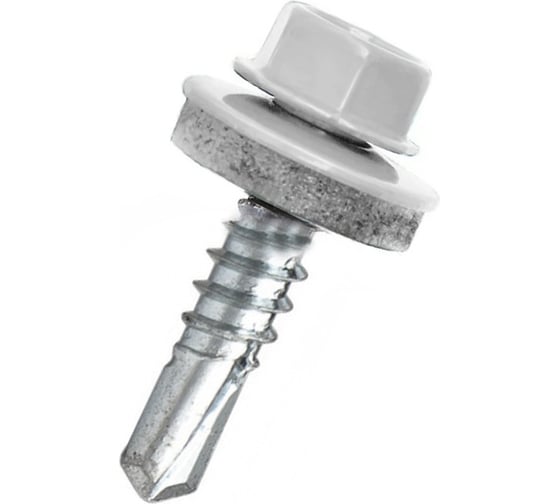 Кровельный саморез КРЕП-КОМП 5,5x25 RAL9003, белый сигнальный К, 250 шт., насадка 8/9 ск55259003кф-У 1