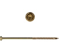 Саморезы по дереву КРЕП-КОМП желтые, шестигранные, Torx, 10x180 мм, 50 шт. сдш10180