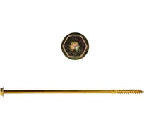 Саморезы по дереву КРЕП-КОМП желтые, шестигранные, Torx, 12x400 мм, 25 шт. сдш12400