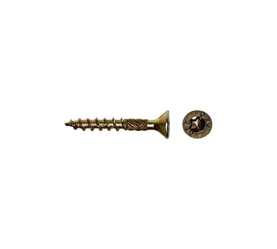 Саморезы по дереву КРЕП-КОМП потайные, Torx, 3,5x25 мм, 50 шт., желтые сдт3525мф 1