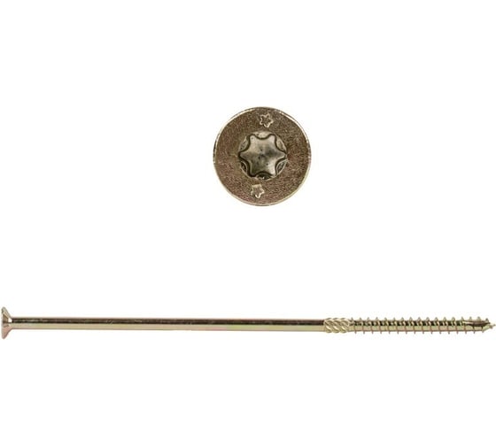 Саморезы по дереву КРЕП-КОМП потайные, Torx, 6,0x180 мм, 10 шт., желтые сдт6180мф 1