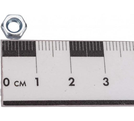 Гайка МЕТАЛЛСЕРВИС M4, DIN 934, цинк, 100 шт. 1238962