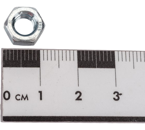 Гайка МЕТАЛЛСЕРВИС M6, DIN 934, цинк, 100 шт. 1238967