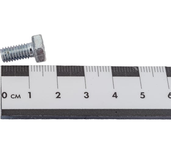 Болт МЕТАЛЛСЕРВИС M6x12, DIN 933, с полной резьбой, цинк, 50 шт. 1239320