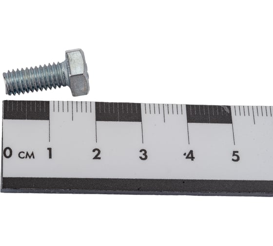 Болт МЕТАЛЛСЕРВИС M6x14, DIN 933, с полной резьбой, цинк, 50 шт. 1239321