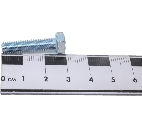 Болт МЕТАЛЛСЕРВИС M6x25, DIN 933, с полной резьбой, цинк, 50 шт. 1238966