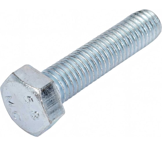 Болт МЕТАЛЛСЕРВИС M8x35, DIN 933, с полной резьбой, цинк, 30 шт. 1239322