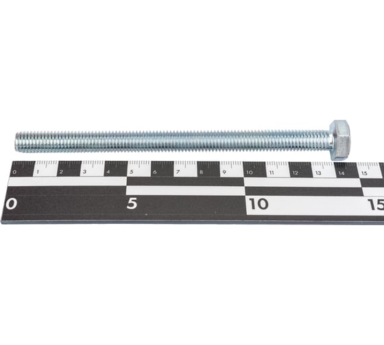 Болт МЕТАЛЛСЕРВИС М10x140, DIN 933, с полной резьбой, цинк, 10 шт. 1239324