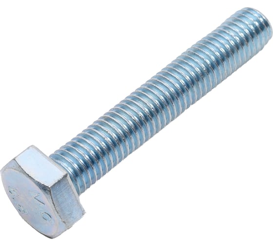 Болт МЕТАЛЛСЕРВИС М10x60, DIN 933, с полной резьбой, цинк, 10 шт. 1243606